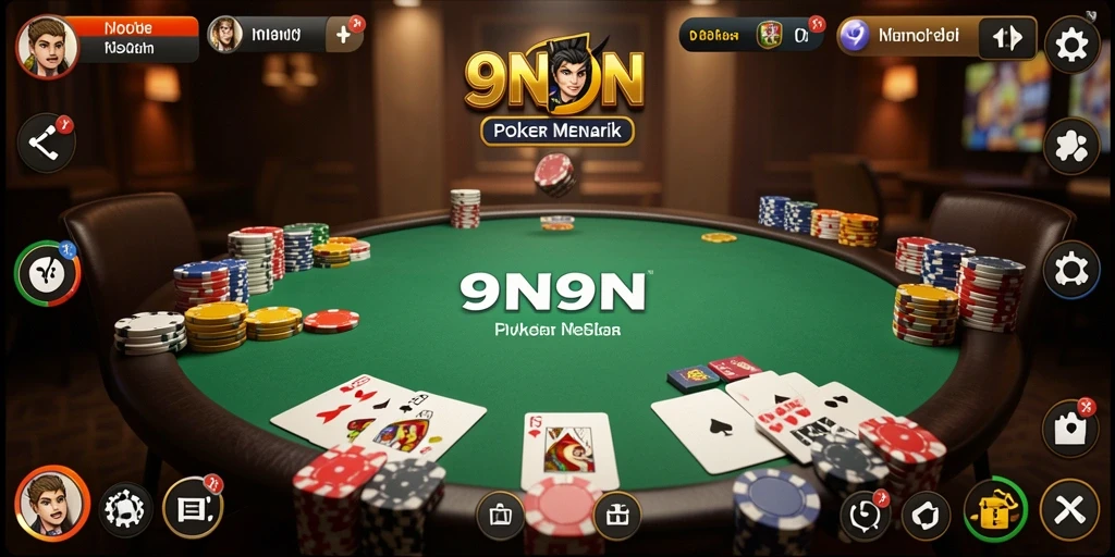 Screenshot gameplay Poker 9N9N menunjukkan betapa serunya permainan.