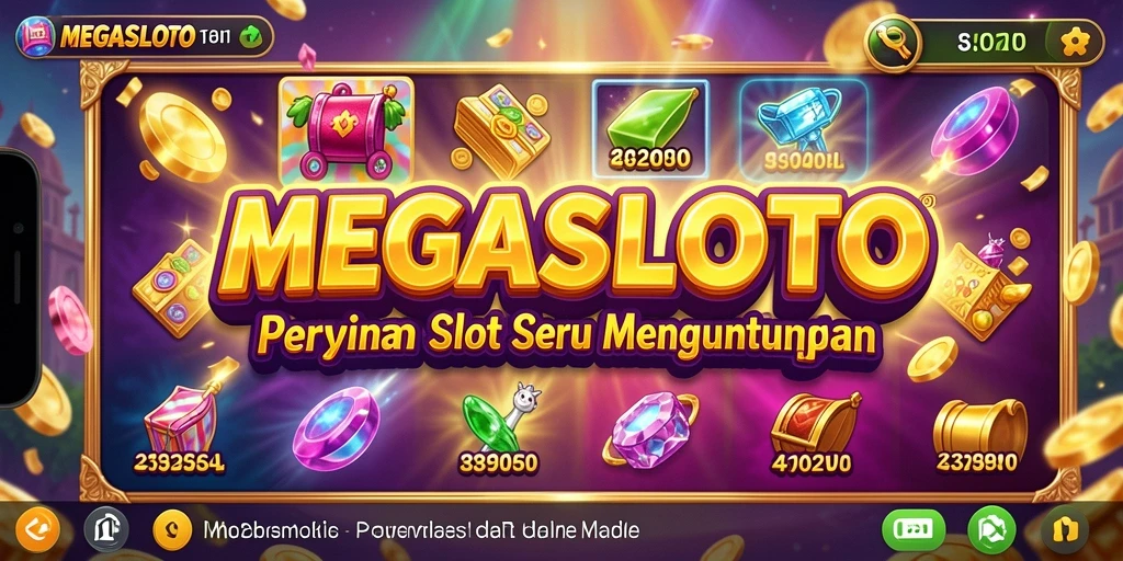 Tampilan gameplay MEGASLOTO dengan grafis yang menawan.