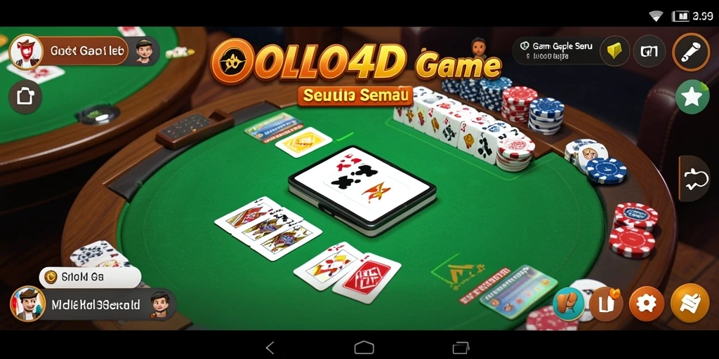 Tampilan gameplay Gaple yang seru dan menantang di OLLO4D.