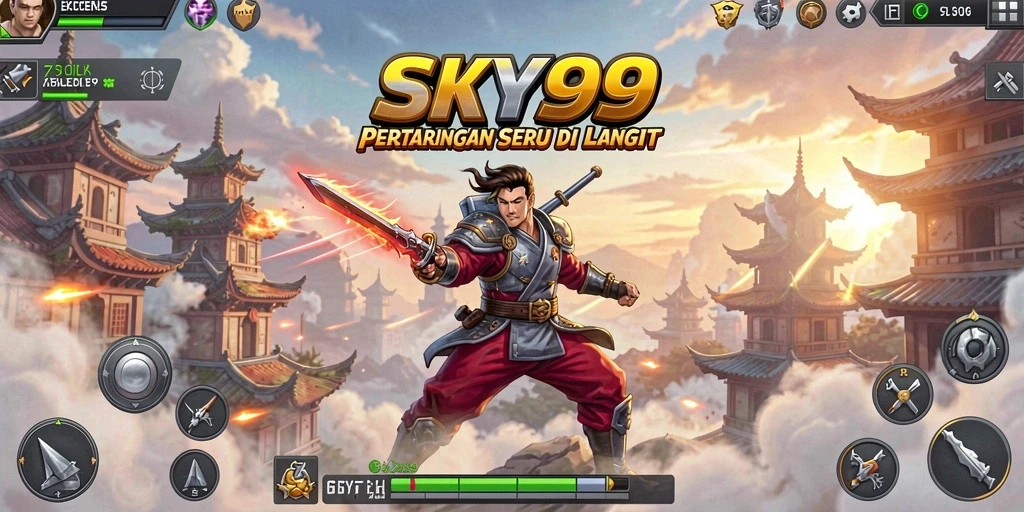 Tangkapan layar gameplay SKY99 yang menunjukkan aksi seru di langit.