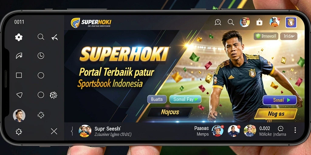 Tampilan utama SUPERHOKI dengan berbagai pilihan taruhan olahraga.
