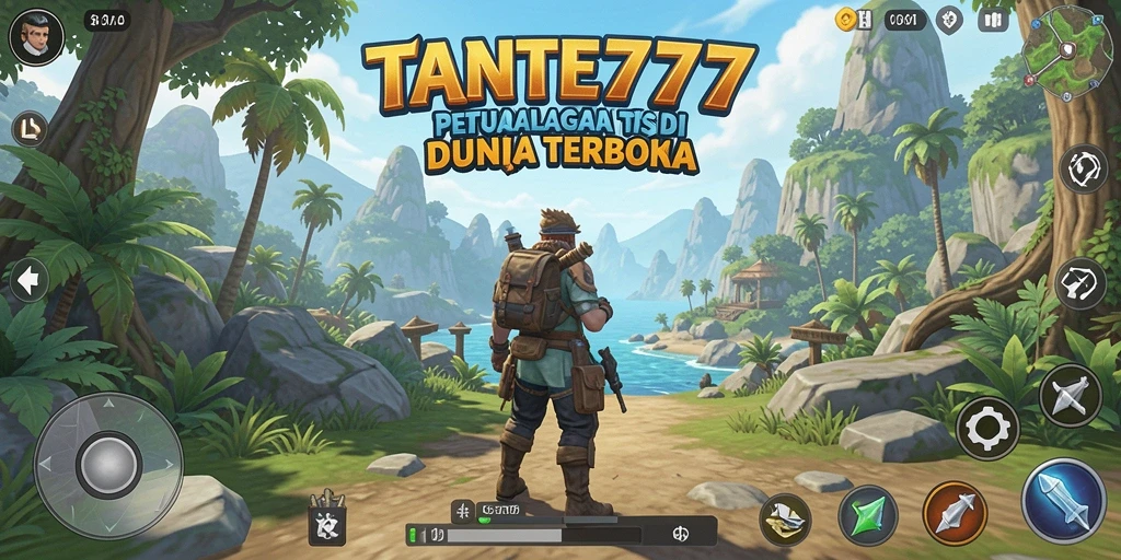 Gameplay seru TANTE777 di dunia terbuka yang indah.