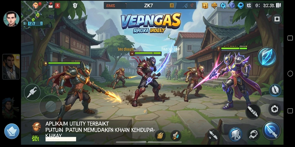 Tampilan antarmuka aplikasi ZK7 yang sederhana dan fungsional.